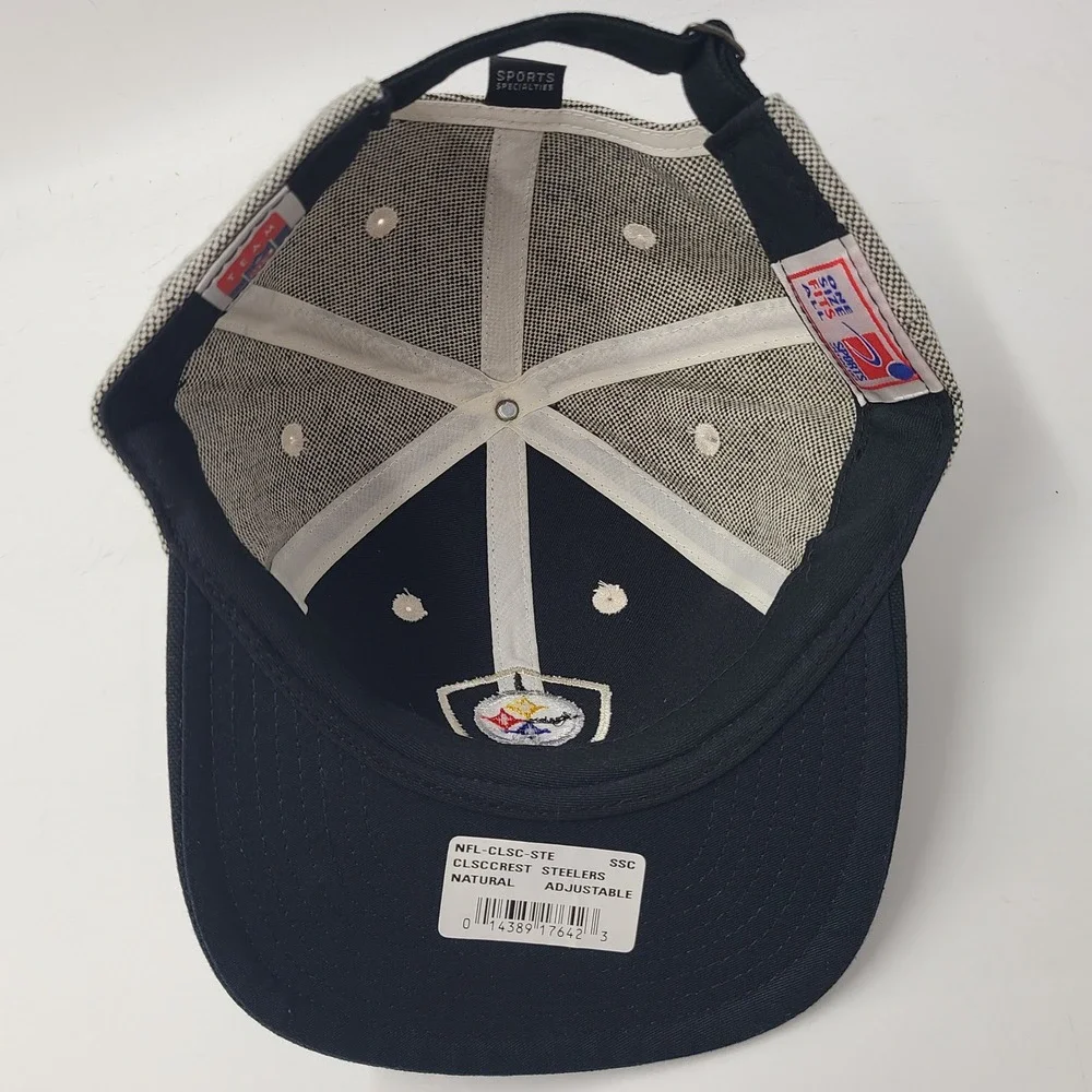 Vintage Pittsburgh Steelers Hat Strapback (Fits Small) Sports Specialties Gray